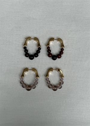 Phoebe hoops Forgyldt/Nude Pico 